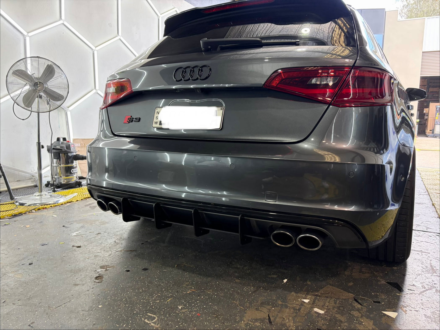 Audi A3 S3 2014-2020 Hatch Rear Bumper Diffuser