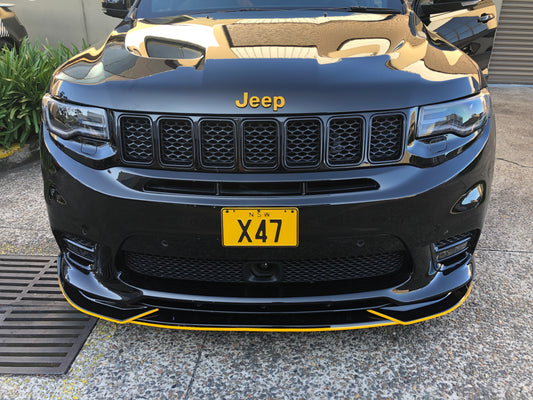 Grand Cherokee SRT Hemi front bumper lip splitter extension spoiler diffuser Bodykit