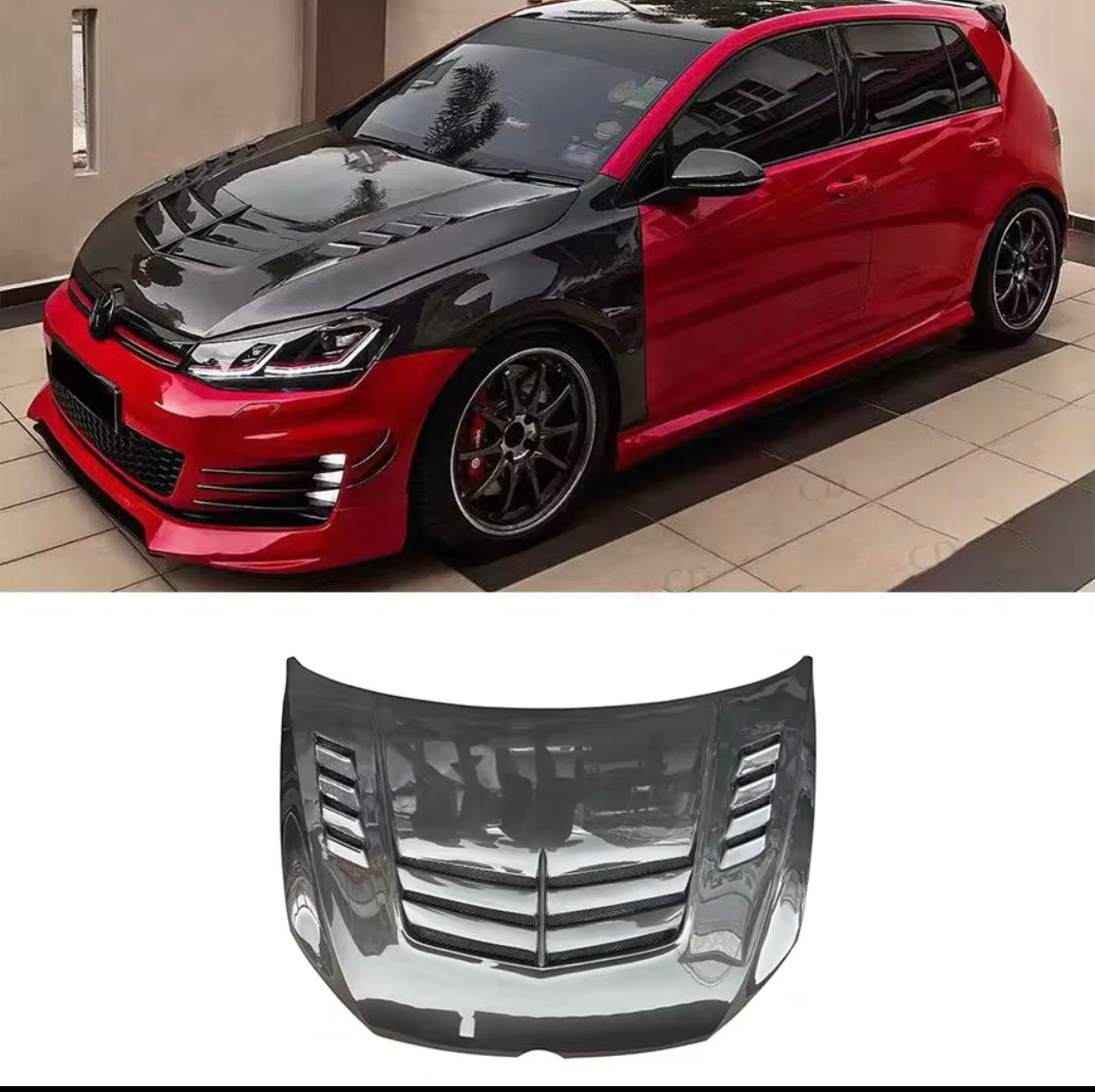 Volkswagen Golf MK7 MK7.5 GTI R Original Carbon Fibre Bonnet Hood