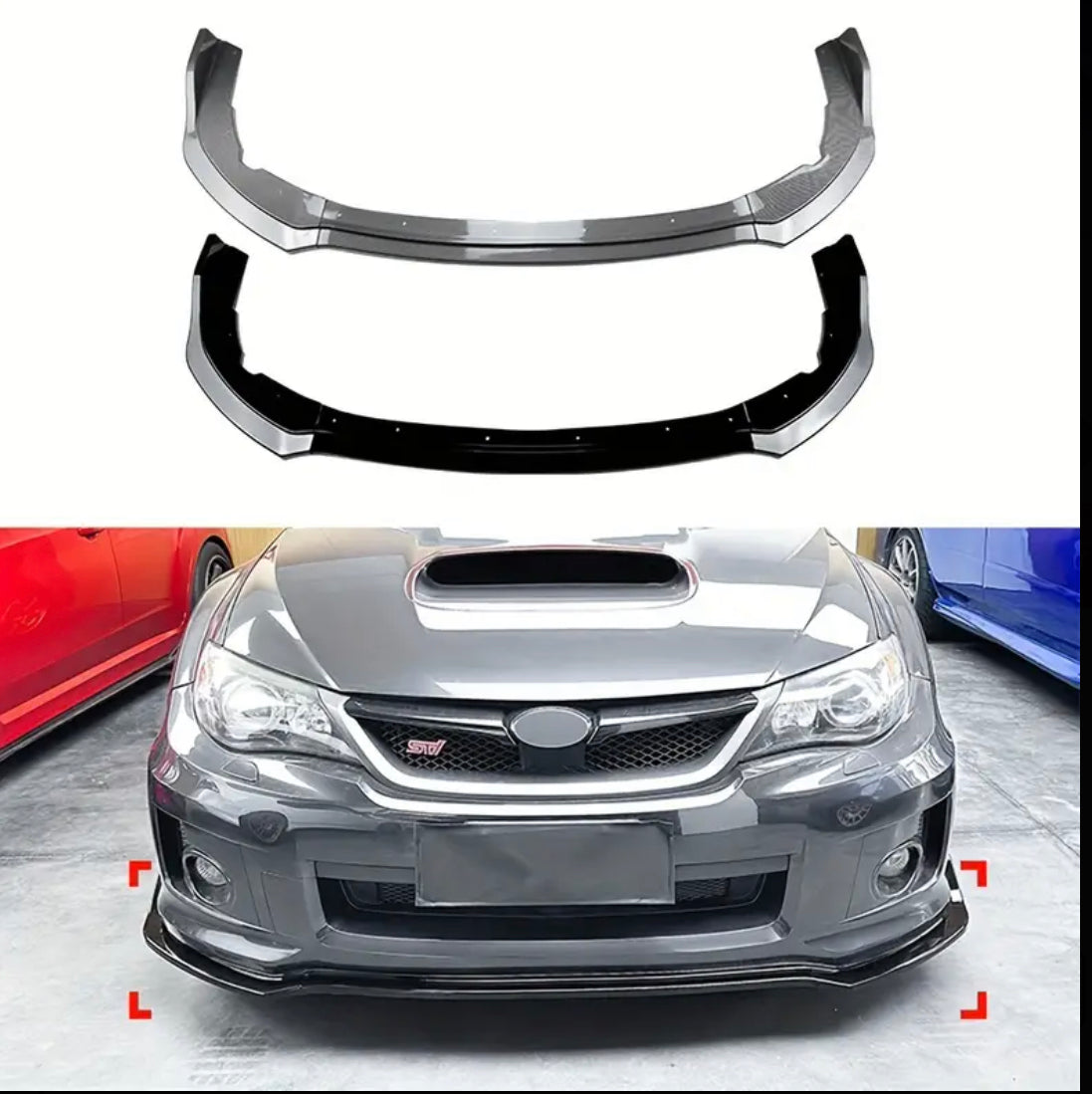 Subaru Impreza G3 wide body front lip splitter