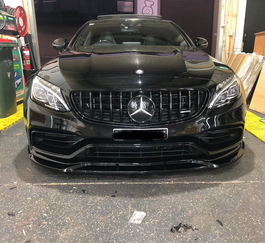 Mercedes Benz C63s C205 Front lip splitter spoiler Diffuser Grille Bodykit