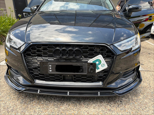 Audi A3 S3 2014-2020 front bumper lip splitter