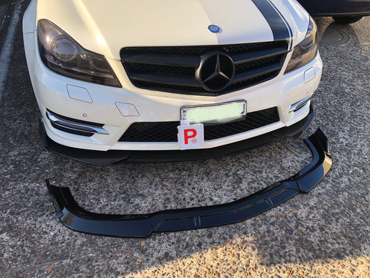 Mercedes W204 C class AMG front lip splitter spoiler Grille bodykit