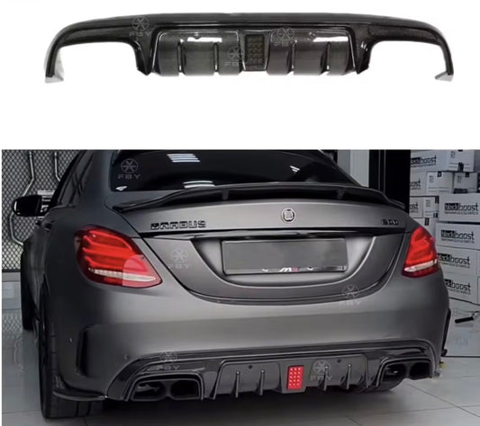Mercedes Benz W205 C Class rear bumper diffuser
