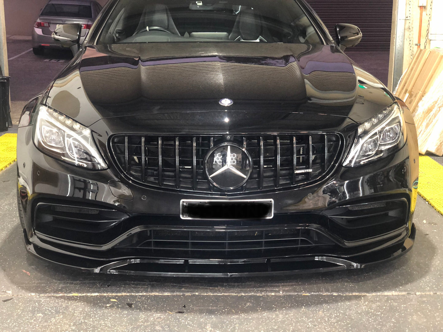 Mercedes Benz C63s C205 Front lip splitter spoiler Diffuser Grille Bodykit