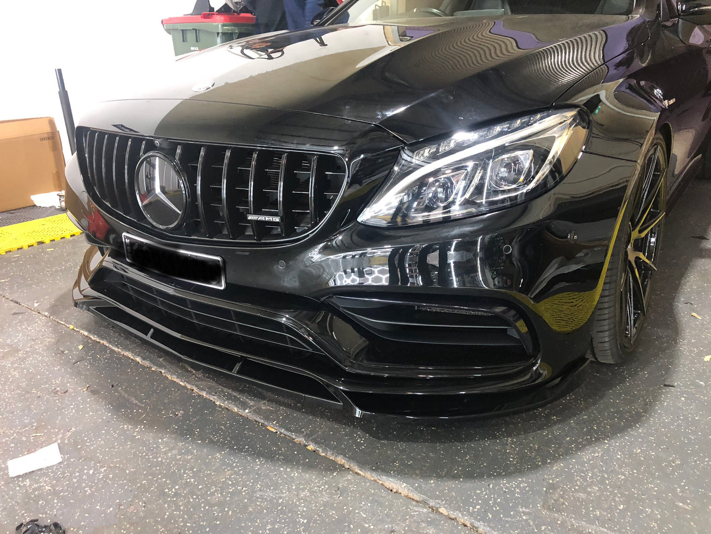 Mercedes Benz C63s C205 Front lip splitter spoiler Diffuser Grille Bodykit
