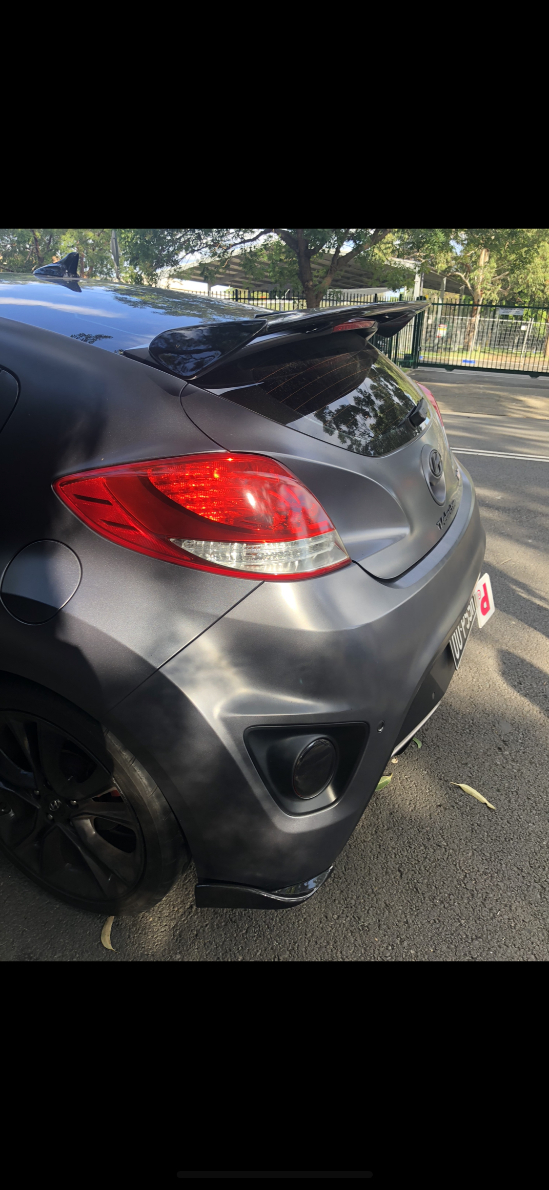 Hyundai Veloster Front bumper lip splitter spoiler